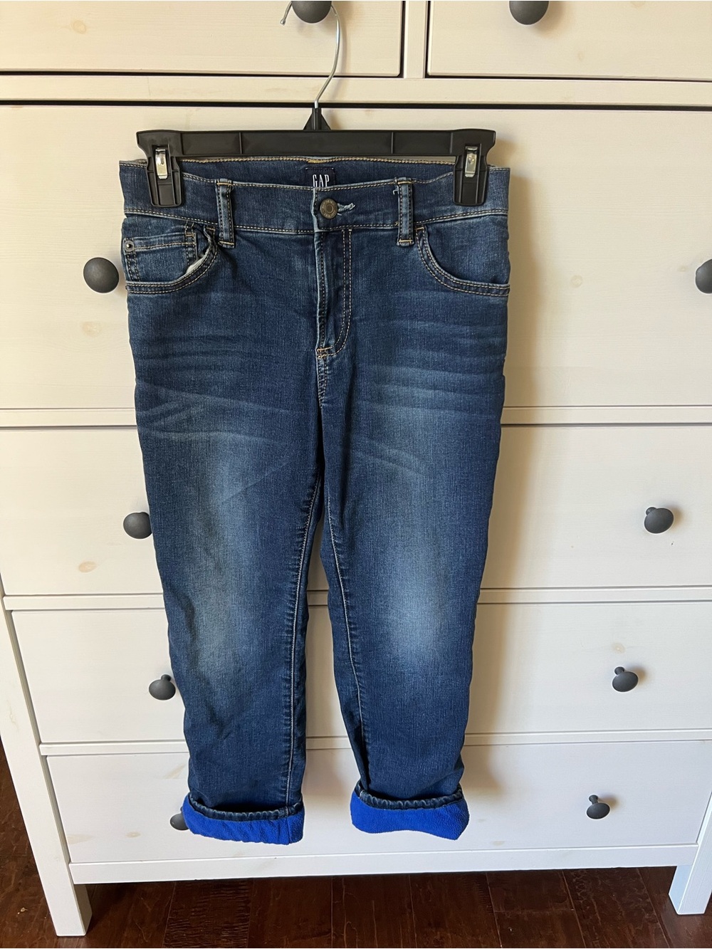 GAP Kids Dark Blue Denim Jeans with fleece lining